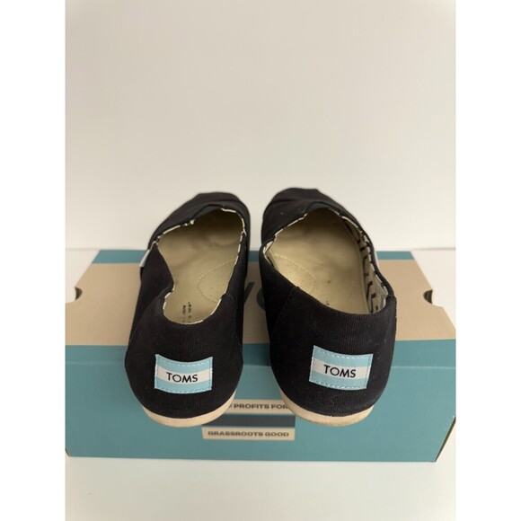 -1582 Toms Alpargata Black Recycled Cotton Canvas-US 11.5 Mens - Picture 5 of 5